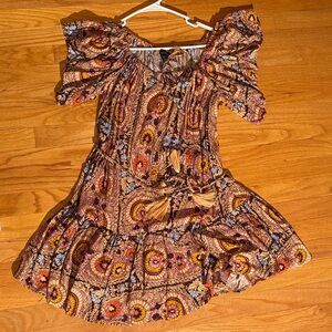 Cynthia Rowley Paisley Ruffle Mini Dress